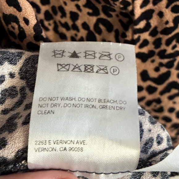 Reformation Tan and Black Animal Leopard Print Mini Dress M - Picture 11 of 12